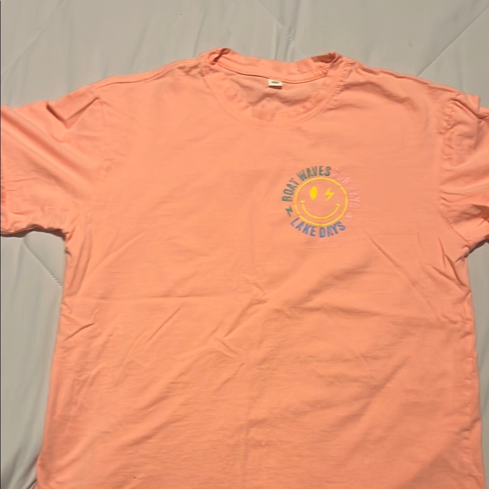 Pink Short Sleeve Tee Casual Cotton